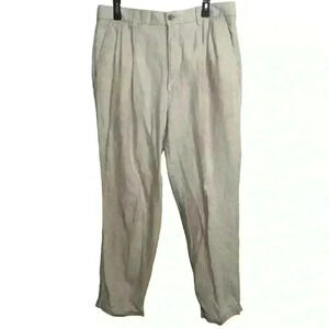 Mens Consensus Pants Linen Cotton 36x 32 Cuffed Hem Minimalist Clean